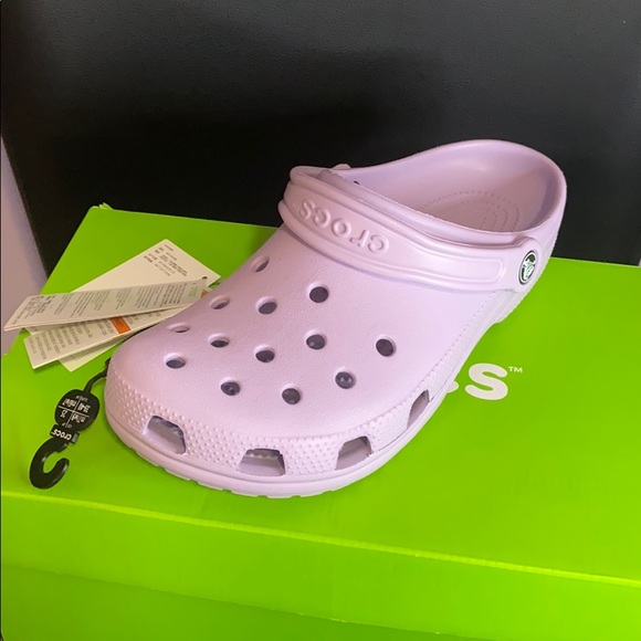 mens lavender crocs